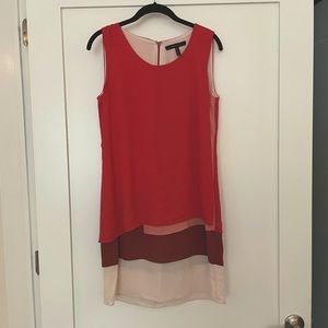 BCBG Colorblock Coral Shift Dress